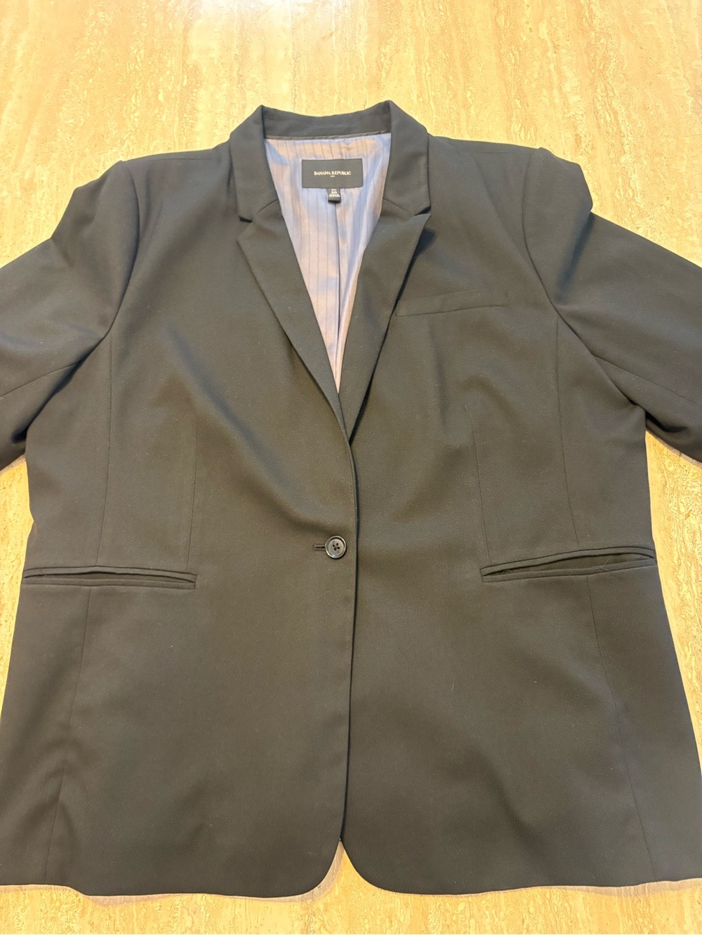 Banana Republic Black Women's Single-Button Blazer Size 20